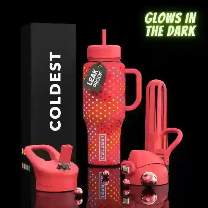 COLDEST 46oz Limitless Ultra v8 | Insulated Water Bottle with 3 Lids