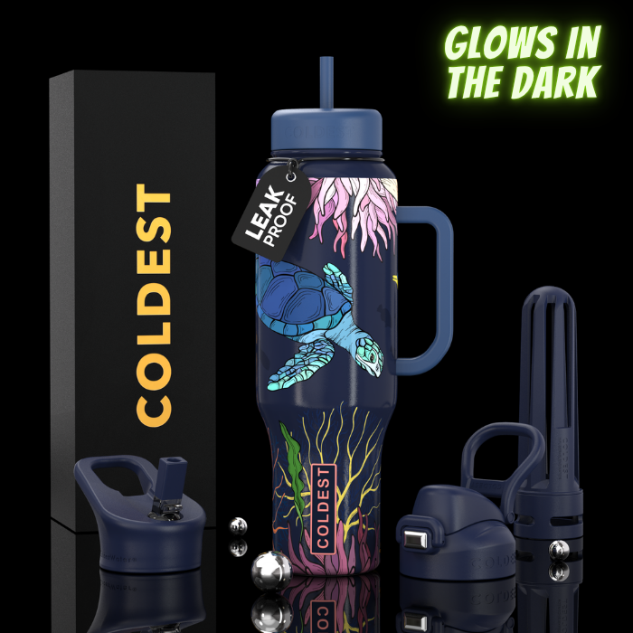 COLDEST 46oz Limitless Ultra v8 | Insulated Water Bottle with 3 Lids