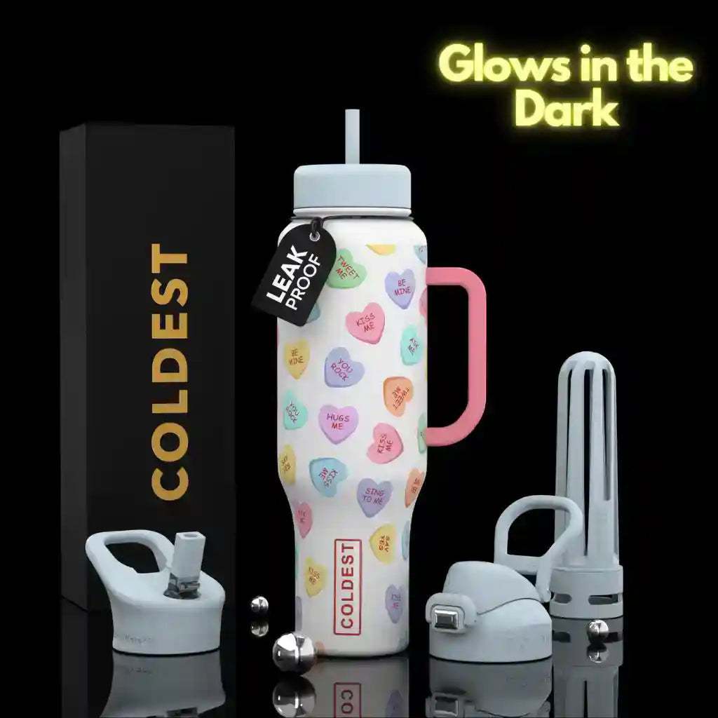 COLDEST 46oz Limitless Ultra v8 | Insulated Water Bottle with 3 Lids