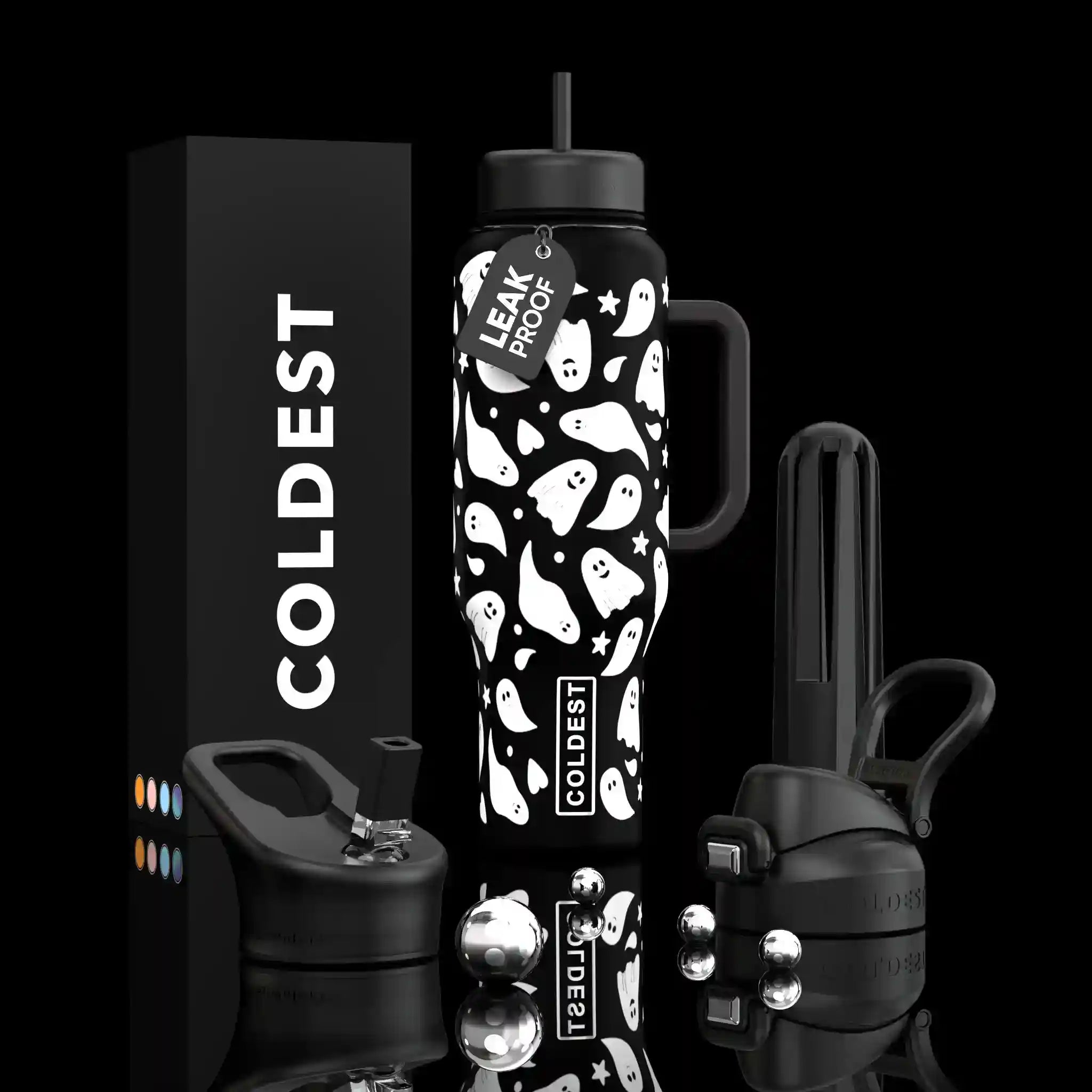 COLDEST 46oz Limitless Ultra v8 | Insulated Water Bottle with 3 Lids