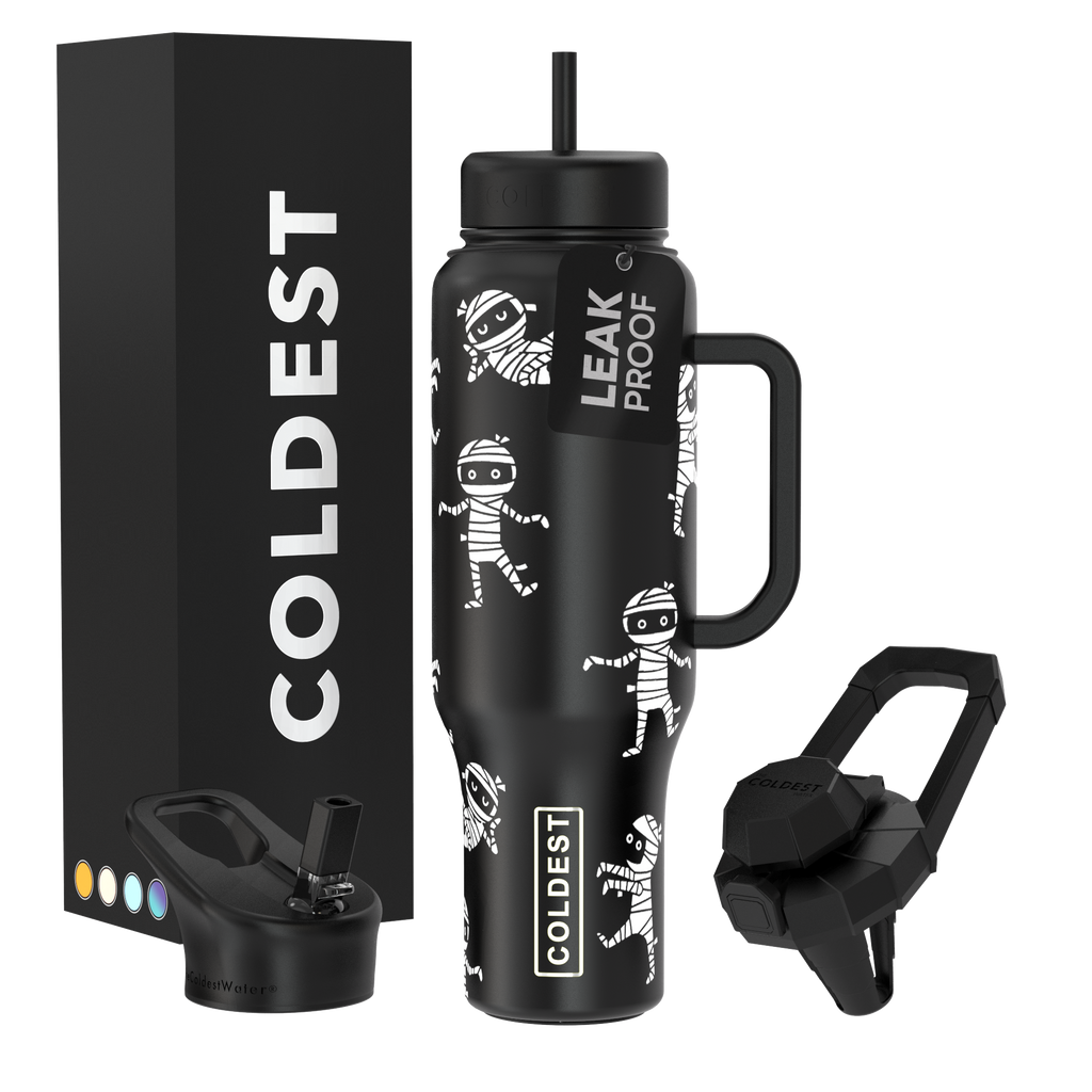 COLDEST 46oz Limitless Ultra v8 | Insulated Water Bottle with 3 Lids