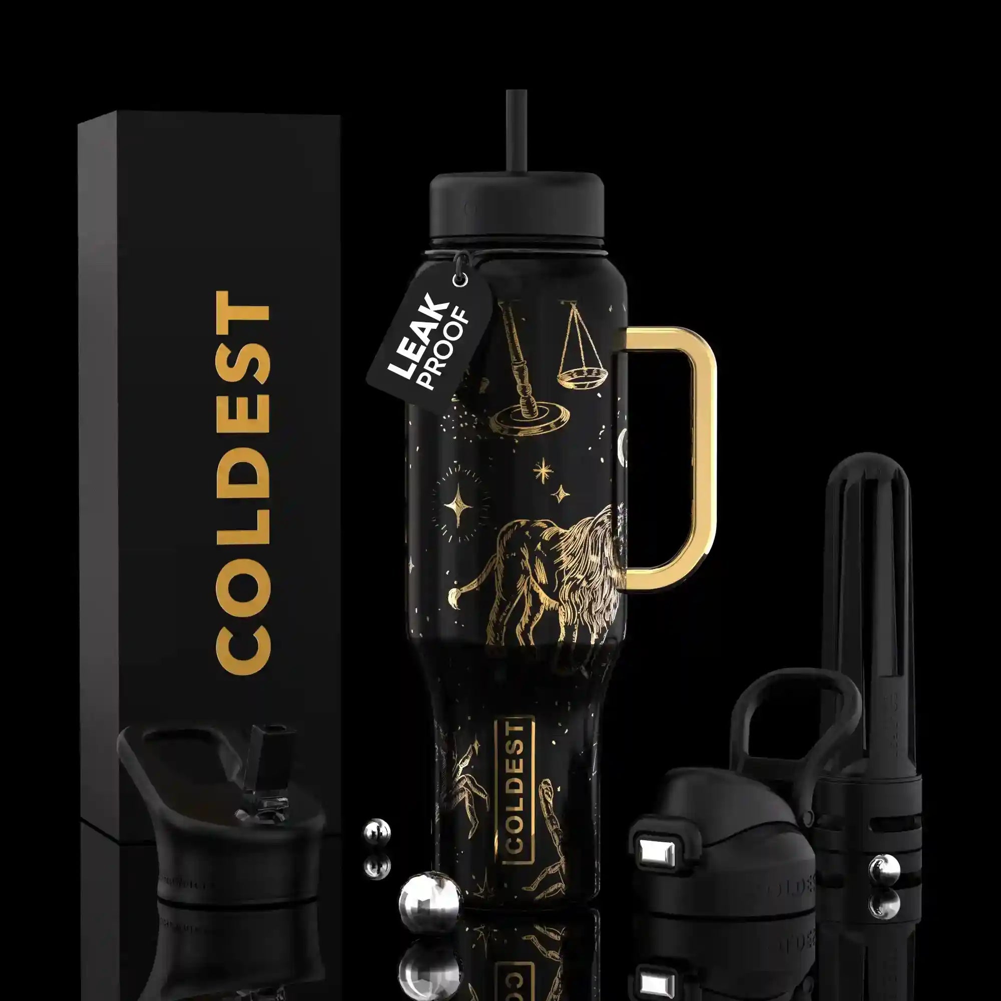 COLDEST 46oz Limitless Ultra v8 | Insulated Water Bottle with 3 Lids