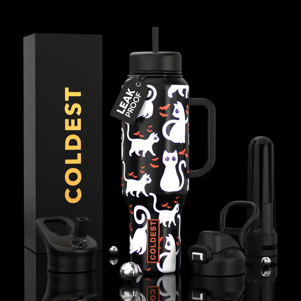 COLDEST 46oz Limitless Ultra v8 | Insulated Water Bottle with 3 Lids