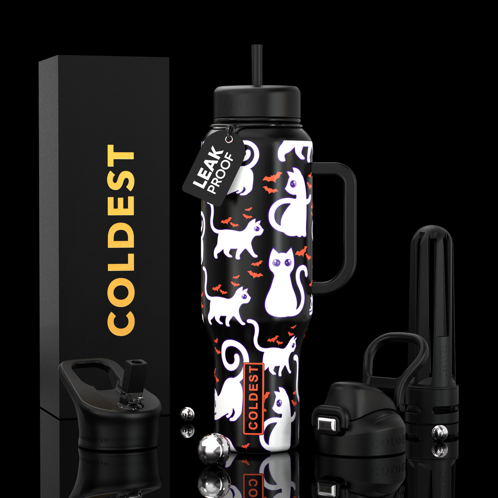 COLDEST 46oz Limitless Ultra v8 | Insulated Water Bottle with 3 Lids