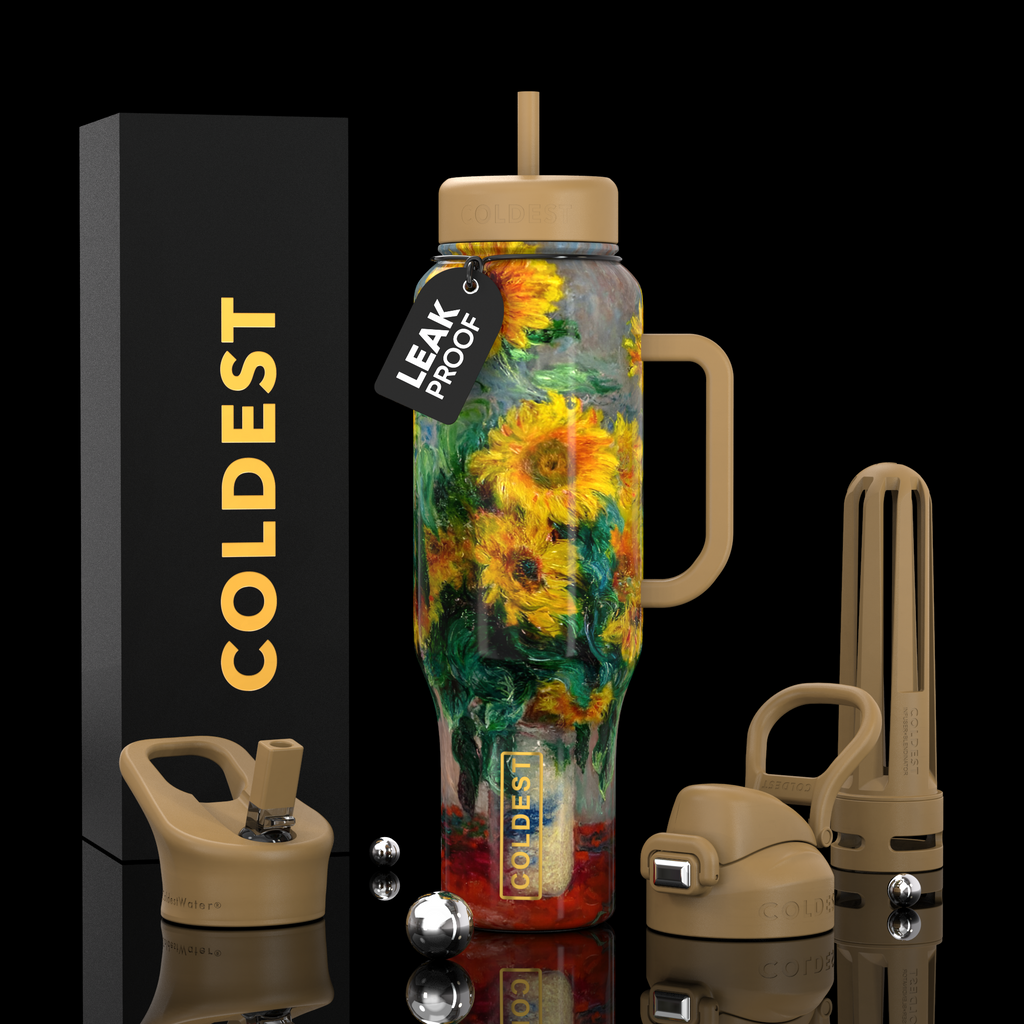 COLDEST 46oz Limitless Ultra v8 | Insulated Water Bottle with 3 Lids