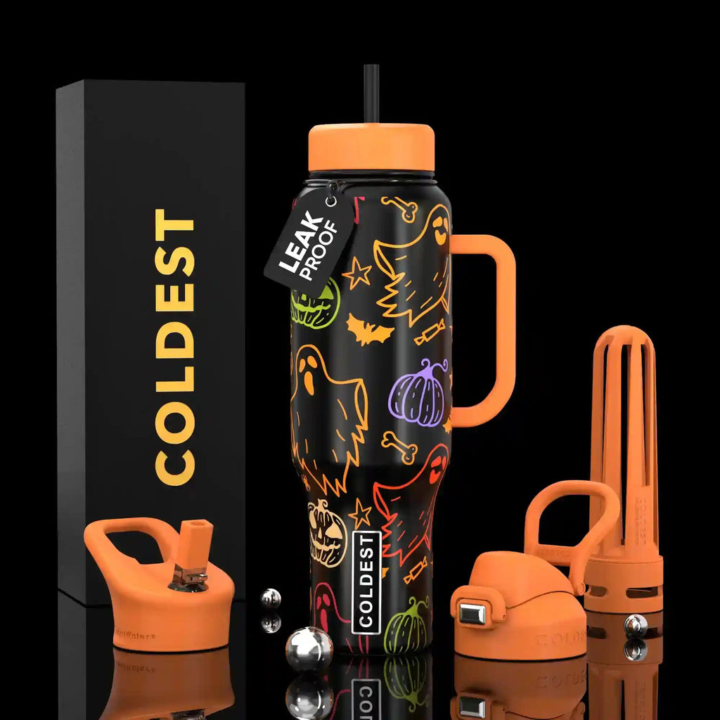 COLDEST 46oz Limitless Ultra v8 | Insulated Water Bottle with 3 Lids