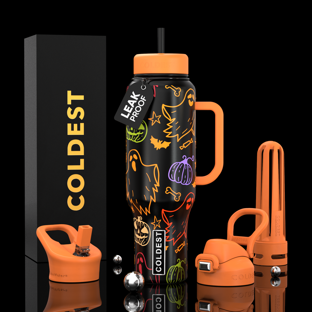 COLDEST 46oz Limitless Ultra v8 | Insulated Water Bottle with 3 Lids