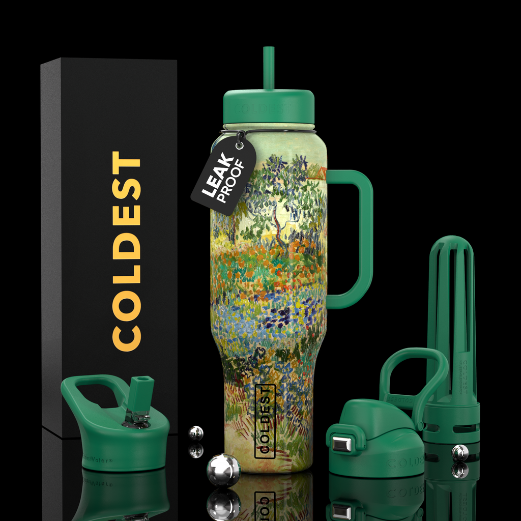 COLDEST 46oz Limitless Ultra v8 | Insulated Water Bottle with 3 Lids