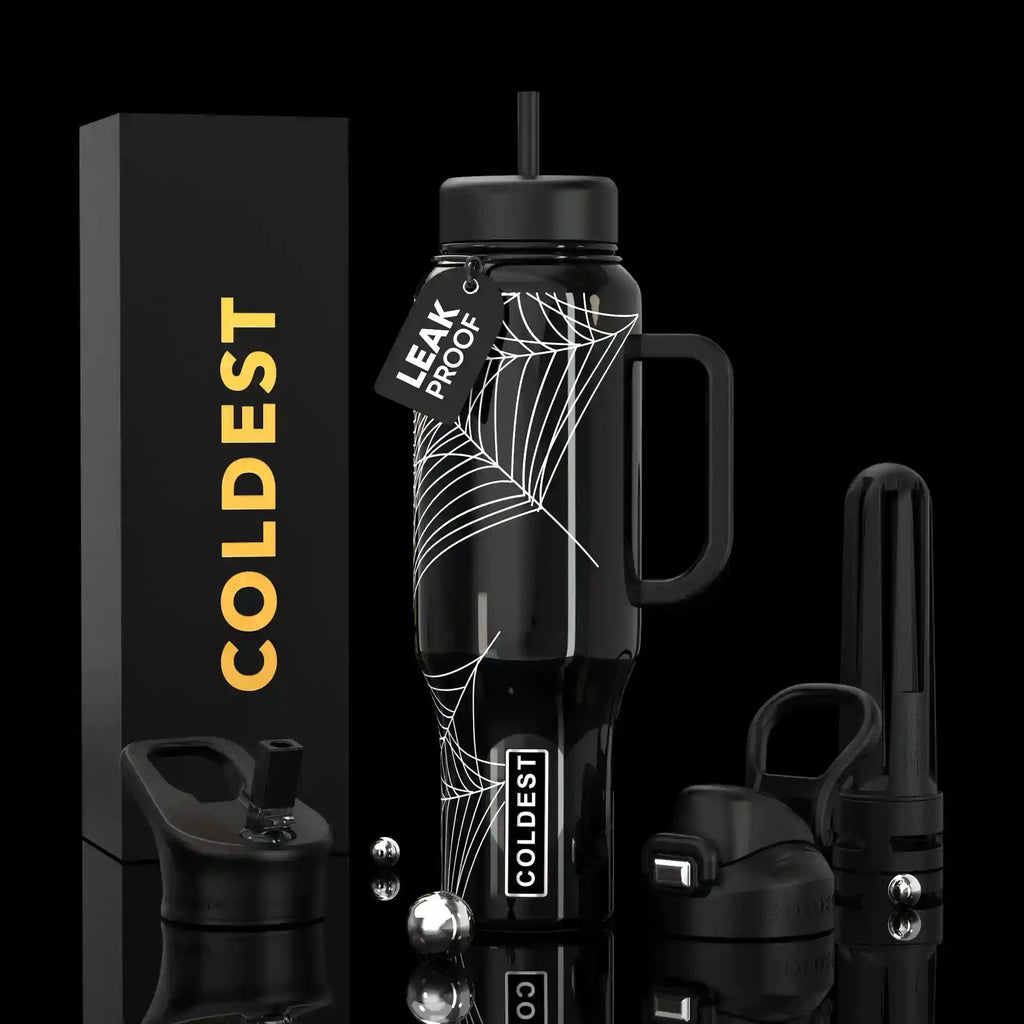 COLDEST 46oz Limitless Ultra v8 | Insulated Water Bottle with 3 Lids