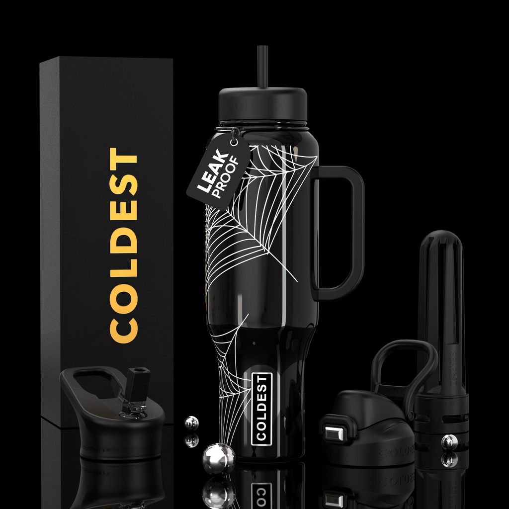 COLDEST 46oz Limitless Ultra v8 | Insulated Water Bottle with 3 Lids