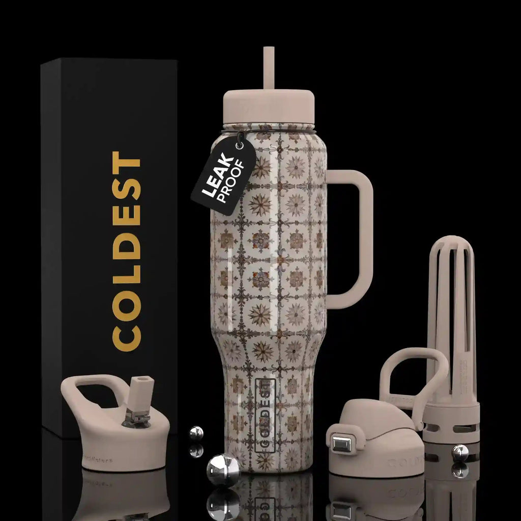 COLDEST 46oz Limitless Ultra v8 | Insulated Water Bottle with 3 Lids