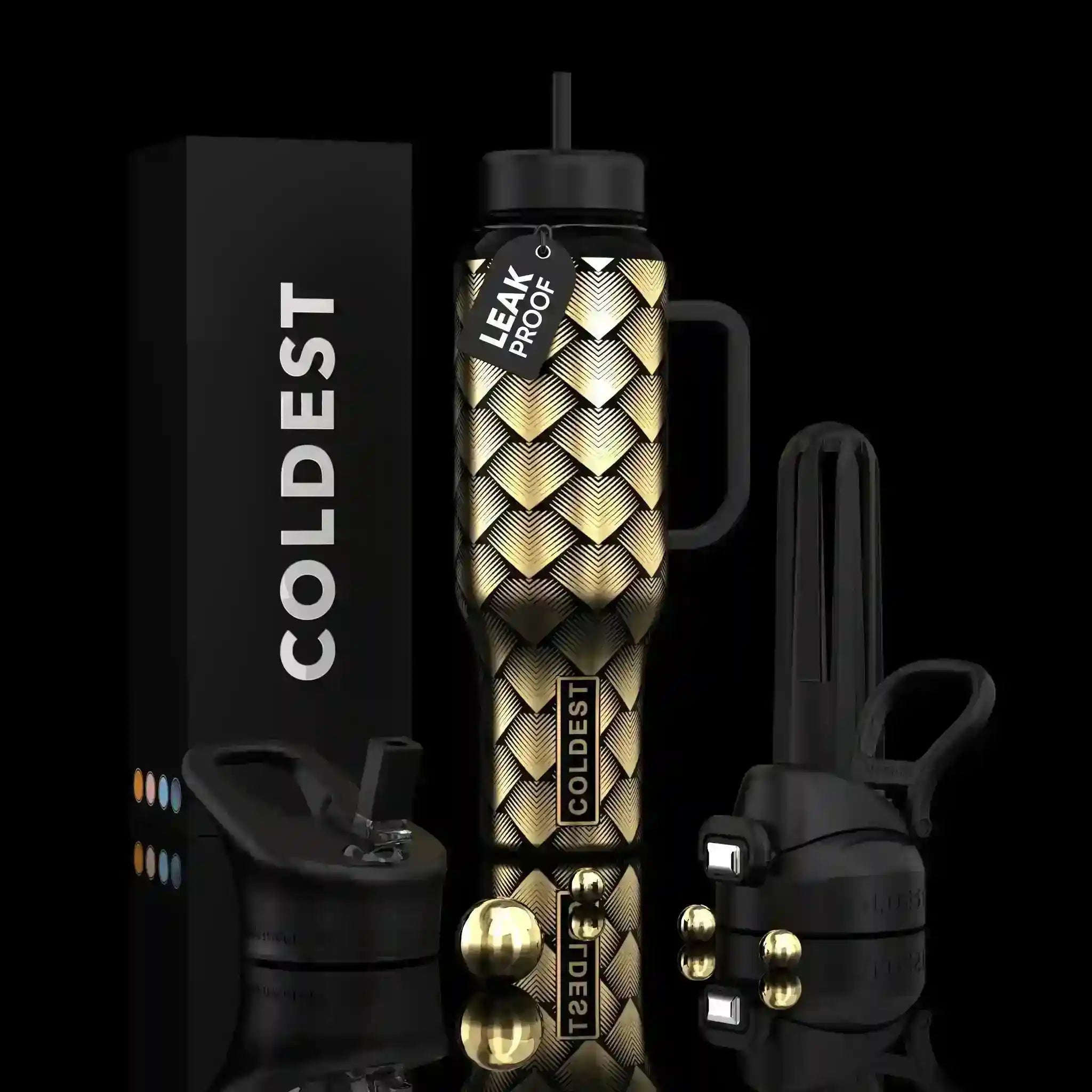 COLDEST 46oz Limitless Ultra v8 | Insulated Water Bottle with 3 Lids