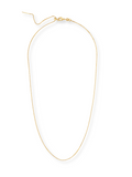 Gold necklace on a white background