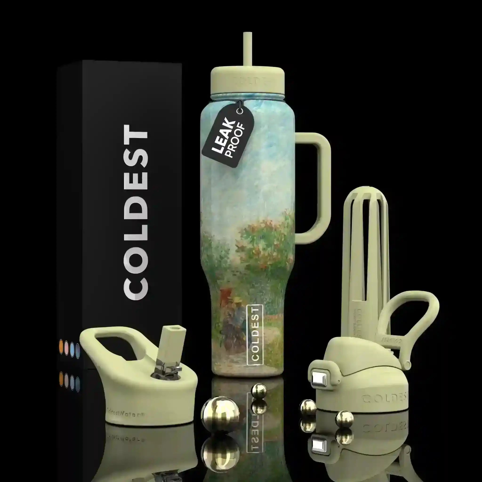 COLDEST 46oz Limitless Ultra v8 | Insulated Water Bottle with 3 Lids