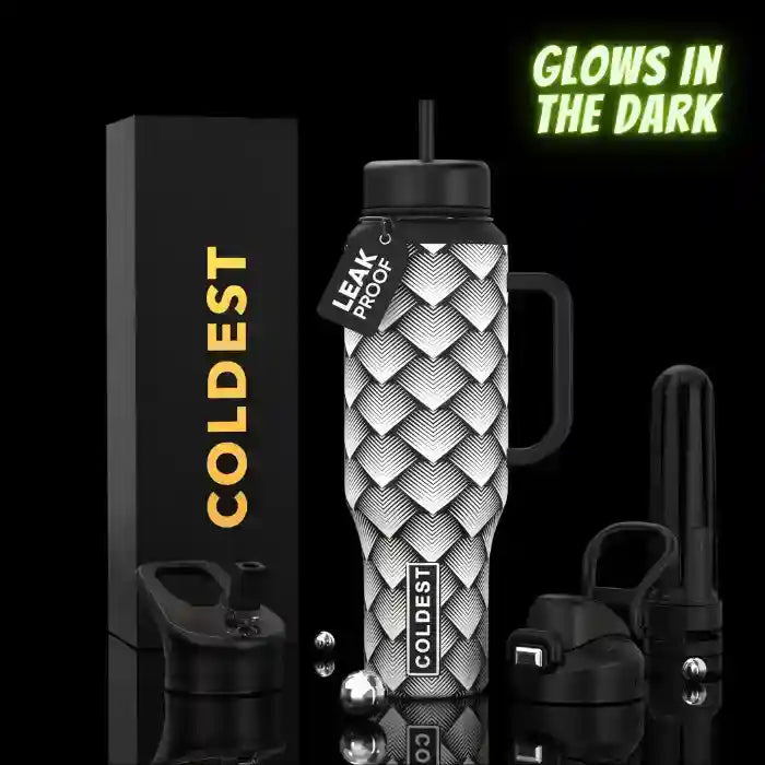 COLDEST 46oz Limitless Ultra v8 | Insulated Water Bottle with 3 Lids