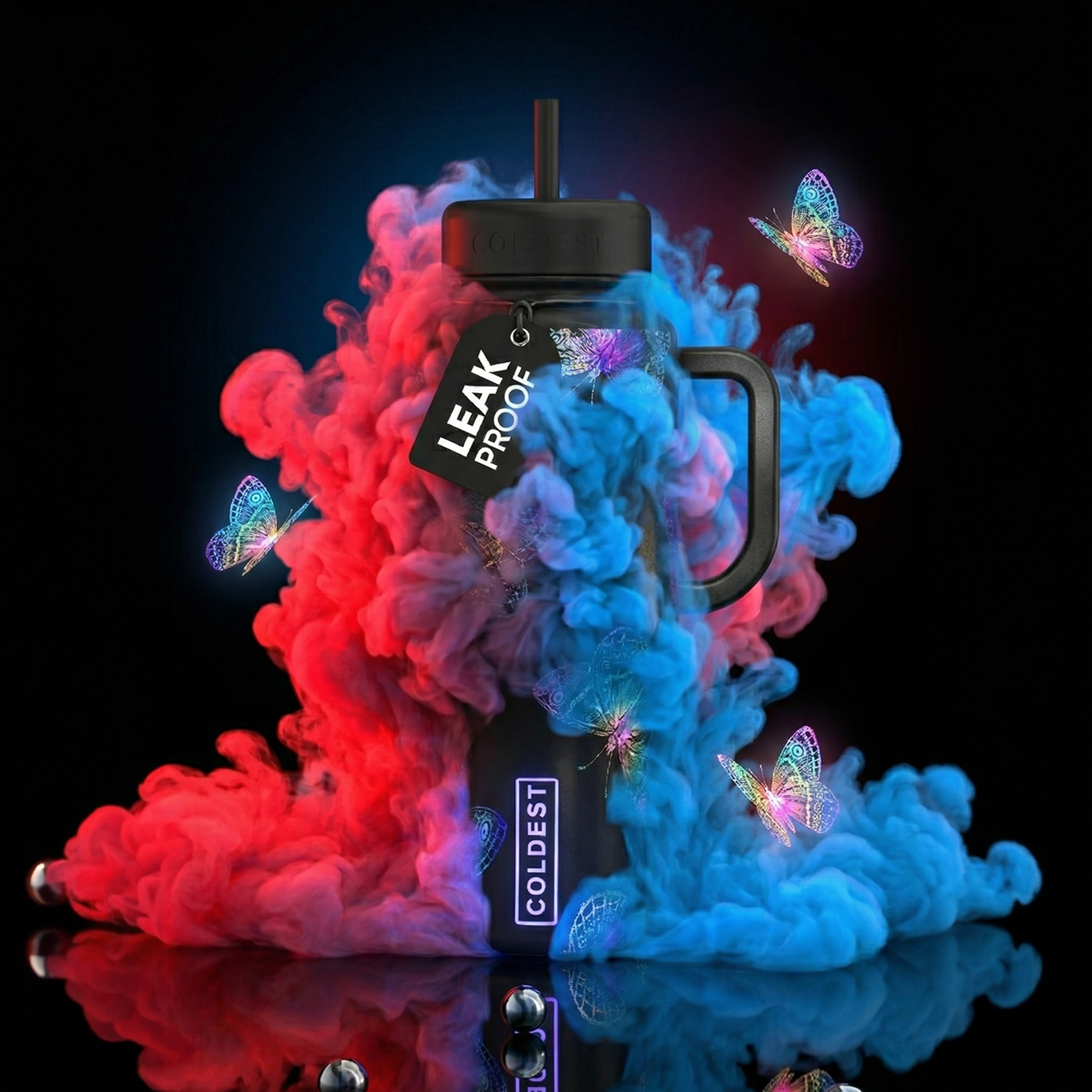 COLDEST 46oz Limitless Ultra v8 | Insulated Water Bottle with 3 Lids