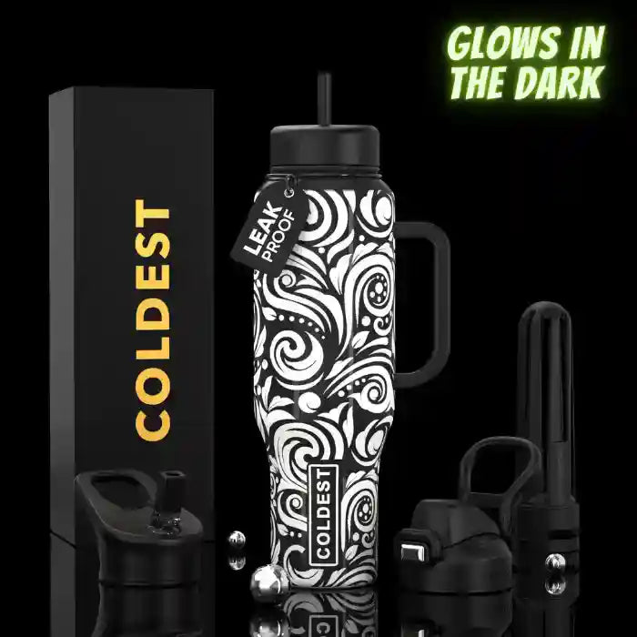 COLDEST 46oz Limitless Ultra v8 | Insulated Water Bottle with 3 Lids