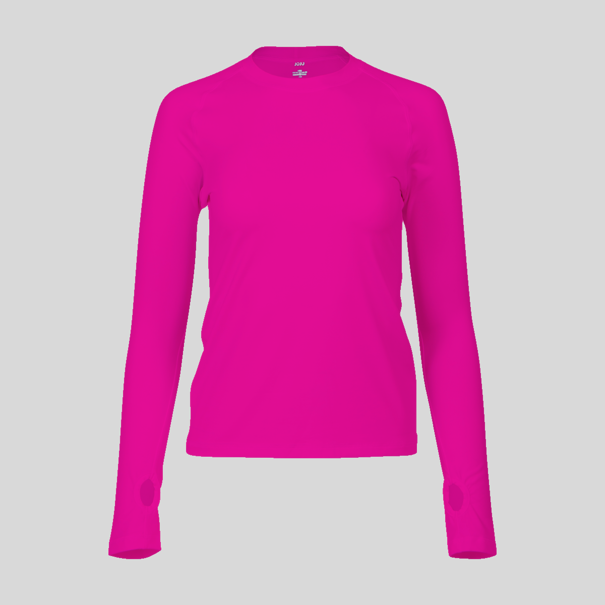 Pink long-sleeve shirt on a gray background