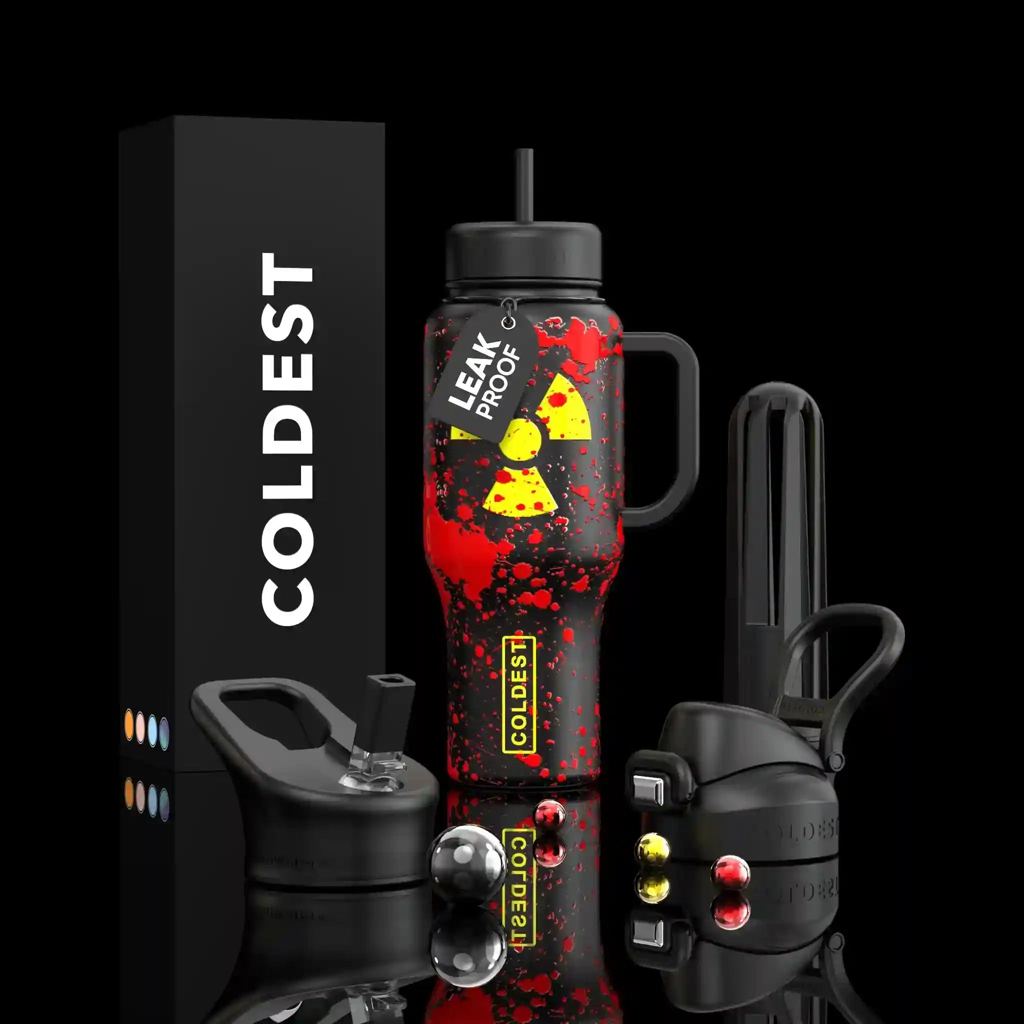 COLDEST 46oz Limitless Ultra v8 | Insulated Water Bottle with 3 Lids
