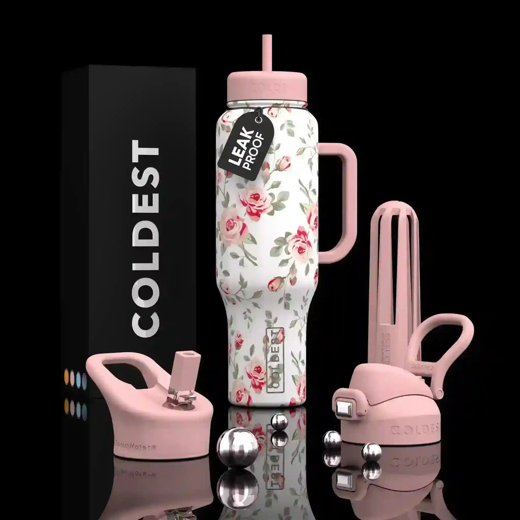 COLDEST 46oz Limitless Ultra v8 | Insulated Water Bottle with 3 Lids
