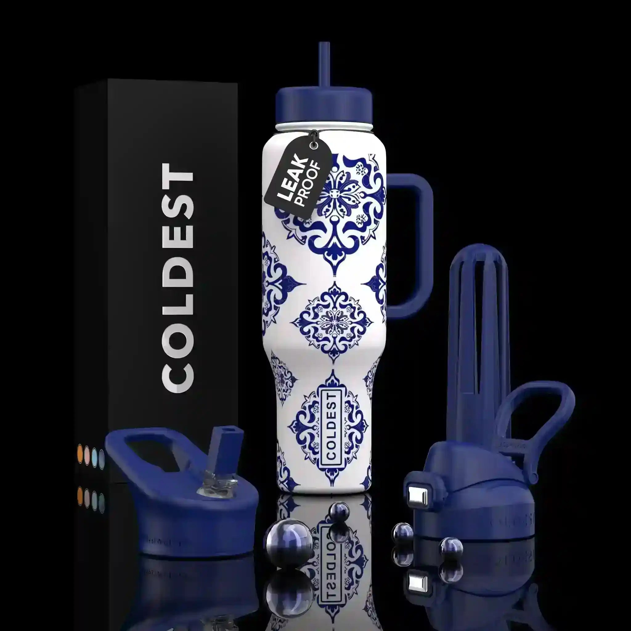 COLDEST 46oz Limitless Ultra v8 | Insulated Water Bottle with 3 Lids