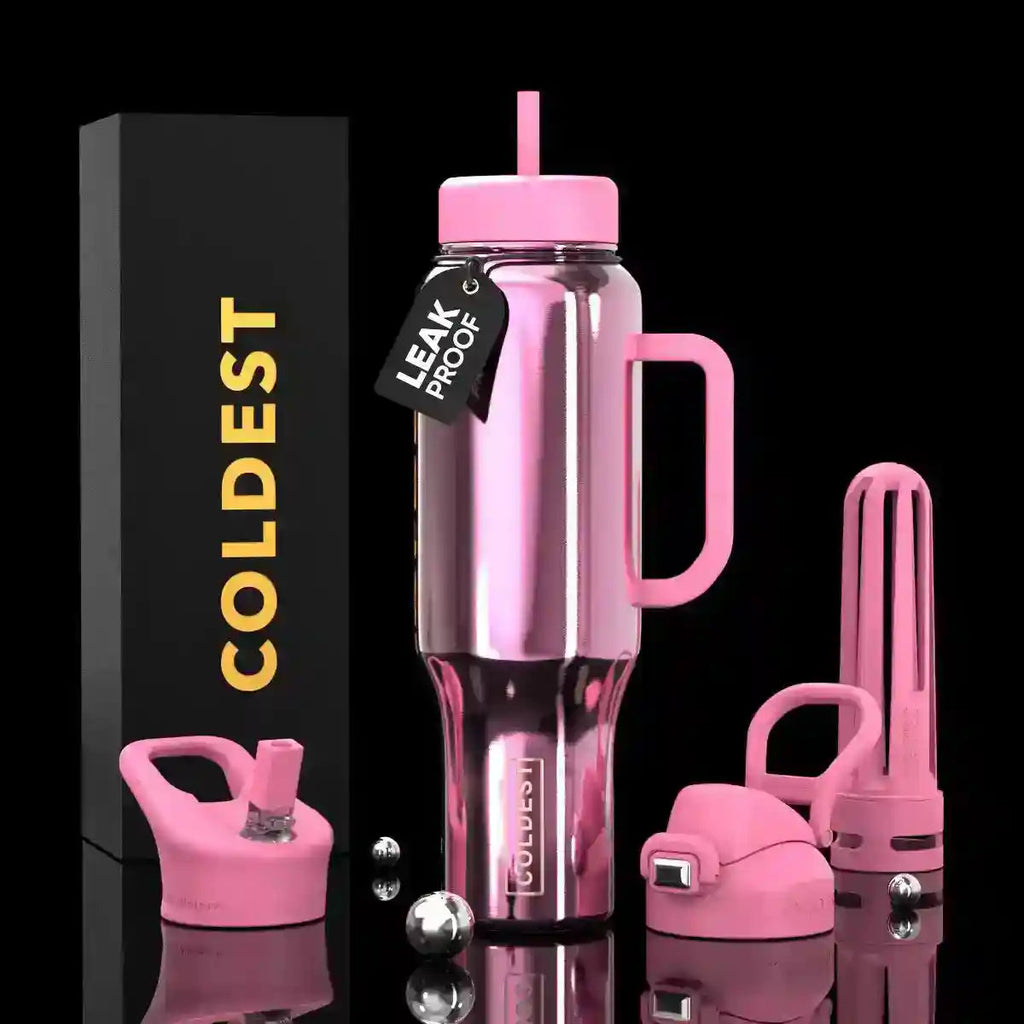 COLDEST 46oz Limitless Ultra v8 | Insulated Water Bottle with 3 Lids